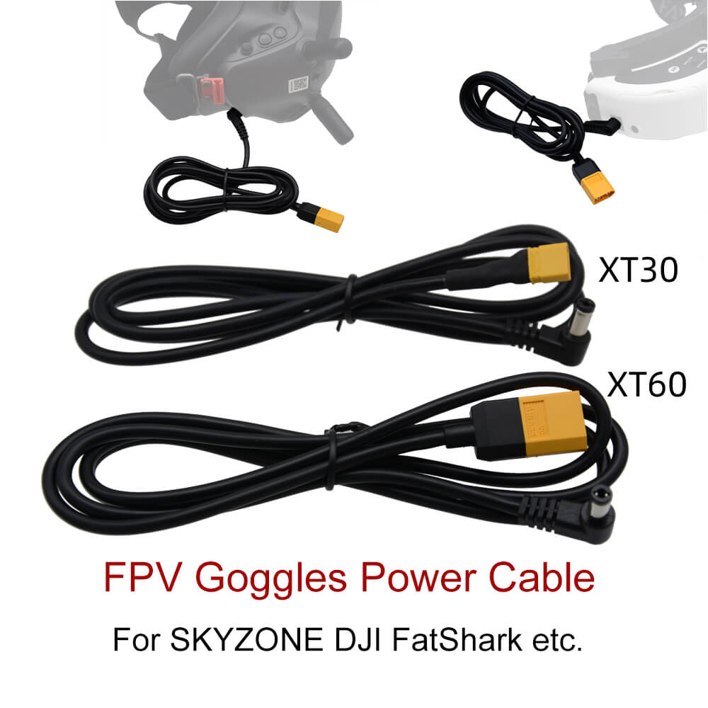 Skyzone Sky04X Pro Oled Fpv Goggles - 1.2M FPV Bril Voedingskabel XT60 of