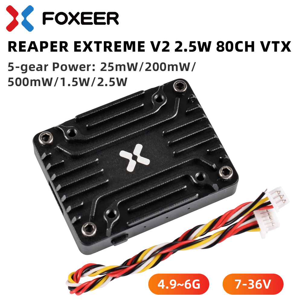 Foxeer 4.9-6G Reaper Extreme V - Foxeer Reaper Extreme 2.5W Vtx recensie en prijs